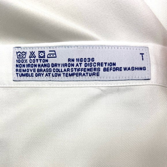 Charles Tyrwhitt Men's Long Sleeve Button Down White Shirt Non-Iron 16.5/34 - Picture 5 of 11